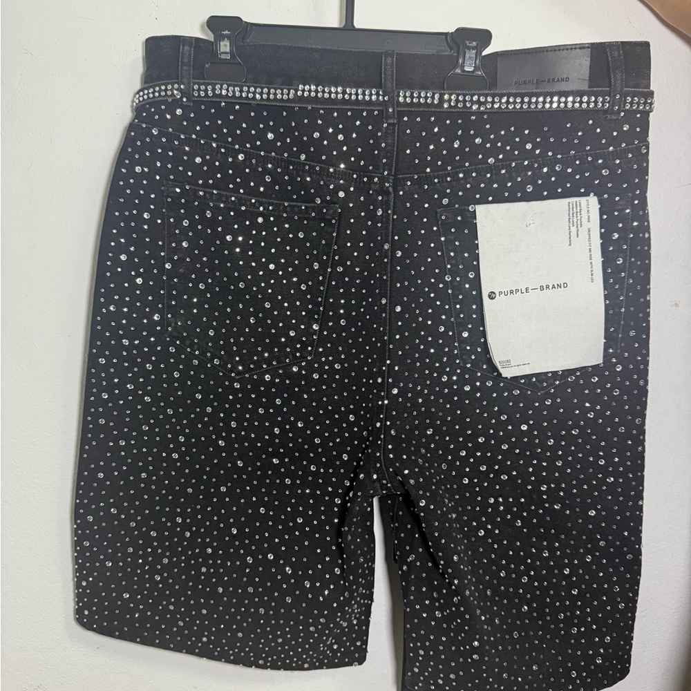 PURPLE MEN DENIM SHORTS WITH RAINS TON